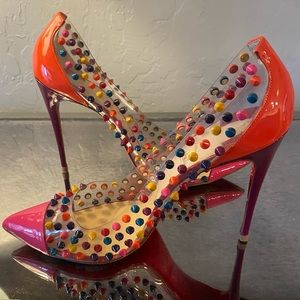 CHRISTIAN LOUBOUTIN MULTICOLOR SPIKES